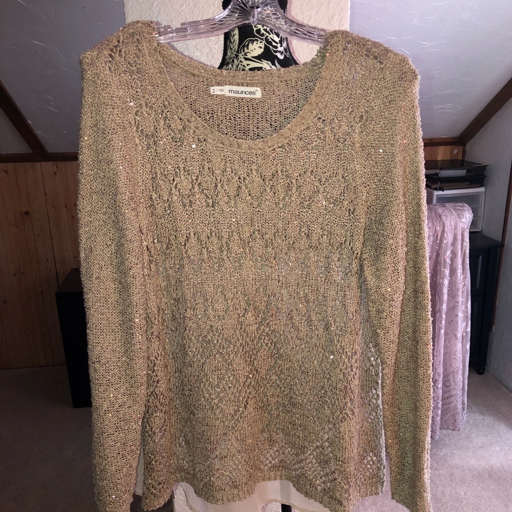 Maurices knit gold top